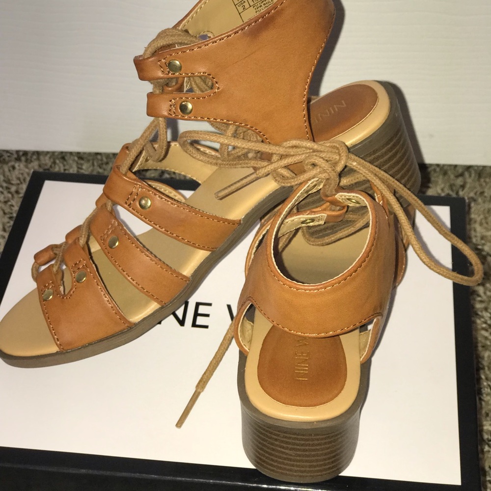 Girls New Tan Nine West Sandals Sz 2